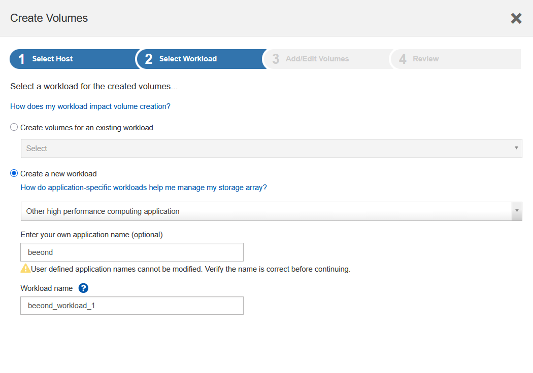 Create workload for BeeOND