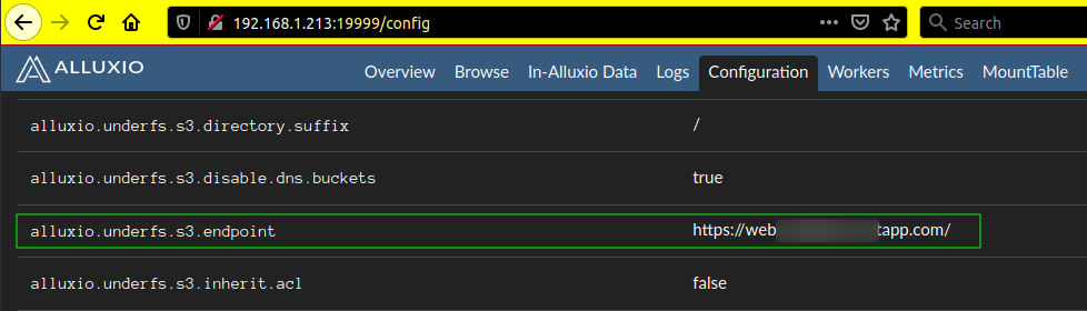 Configure Alluxio with S3 (StorageGRID)