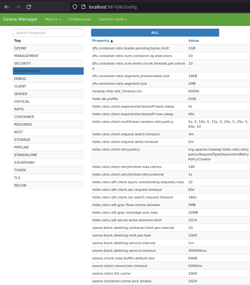 Azure Ozone settings