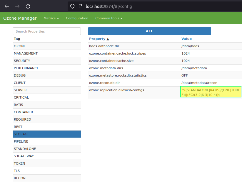 Azure Ozone settings