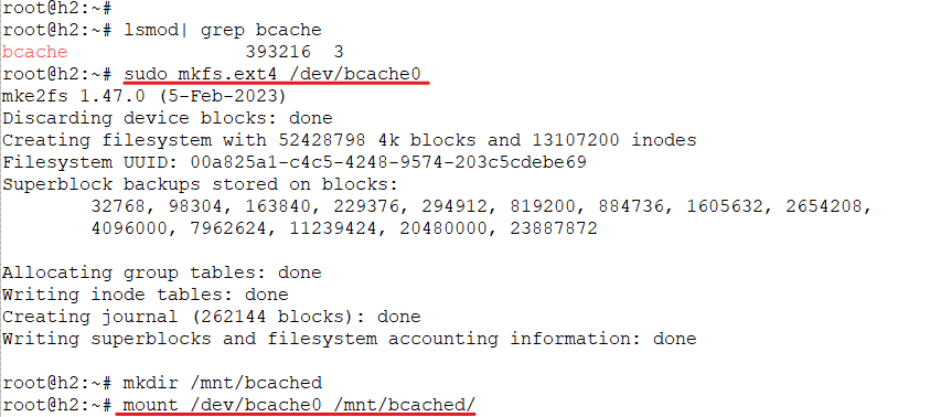 bcache filesystem