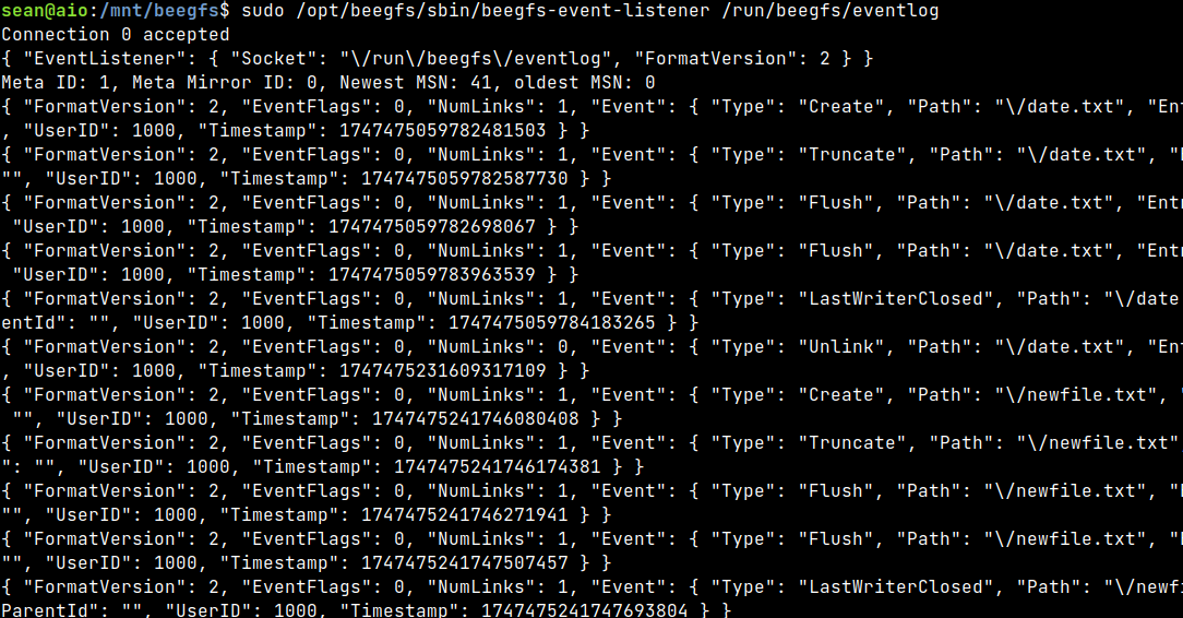 Legacy file-system events 