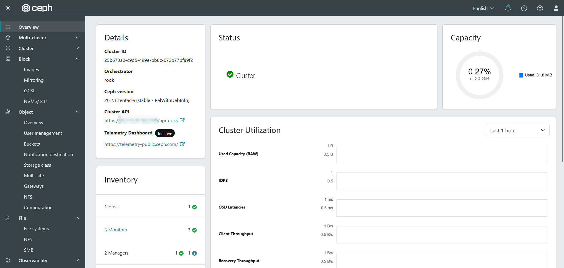 Rook dashboard
