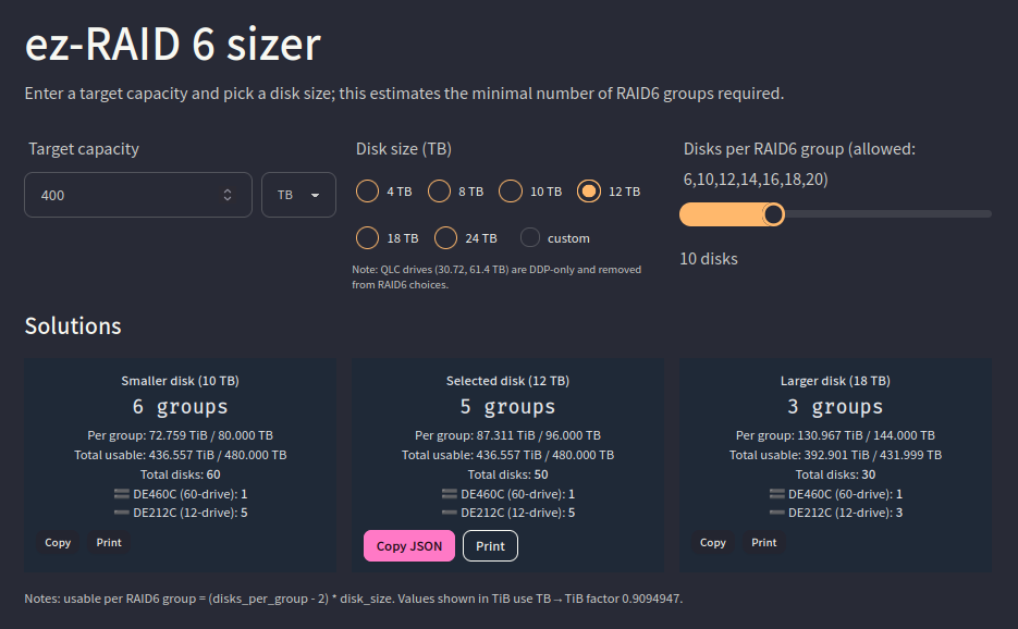 ez-RAID6 feature on E-Config