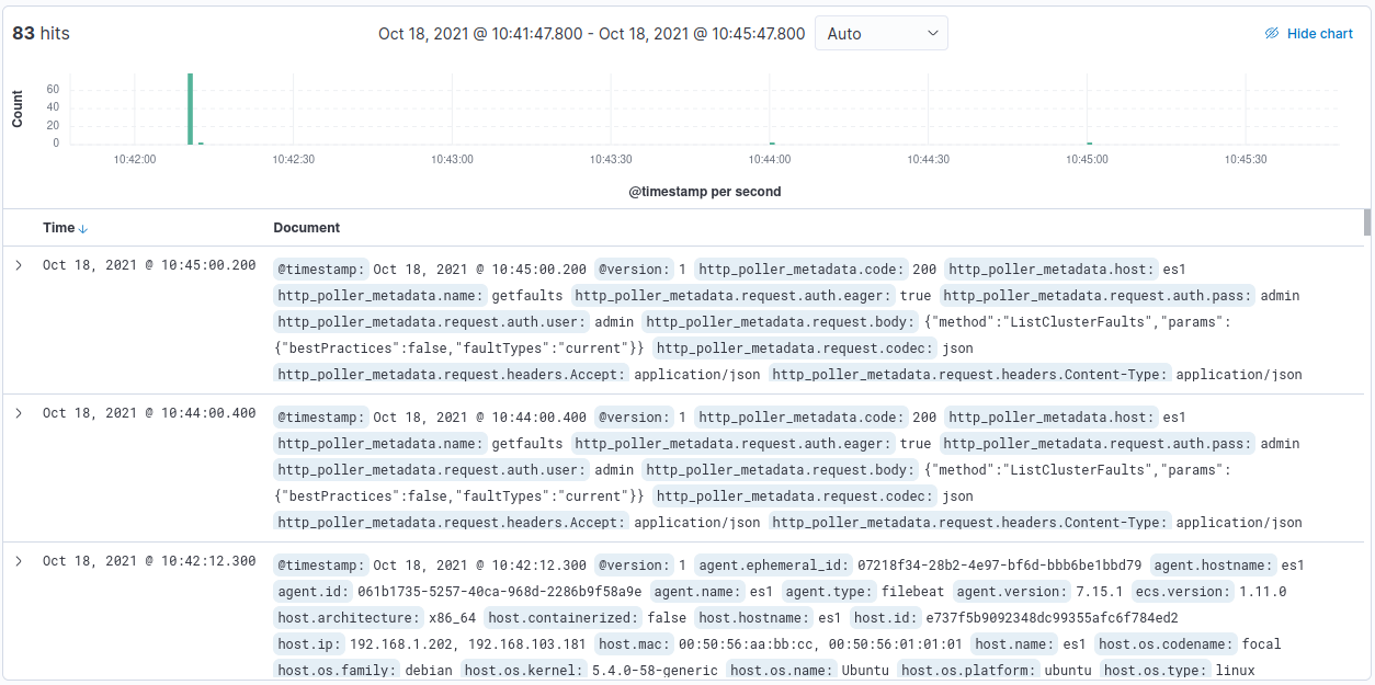 http_poller of SolidFire cluster faults