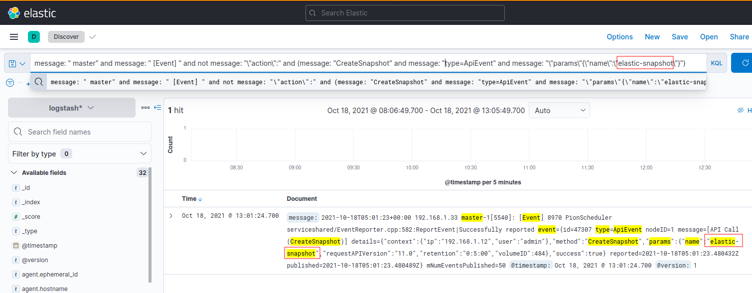 Create query in Kibana