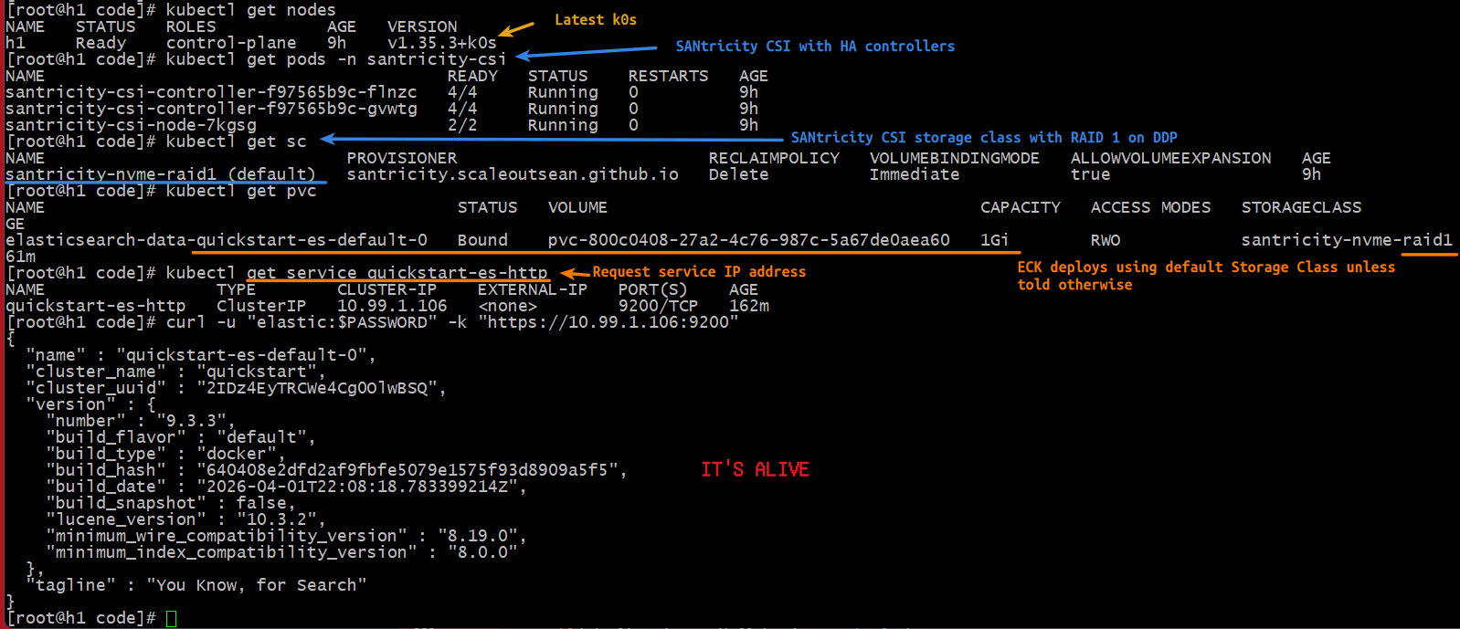 ECK with SANtricity CSI workflow