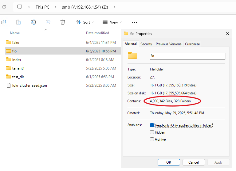 SMB with 4 million files