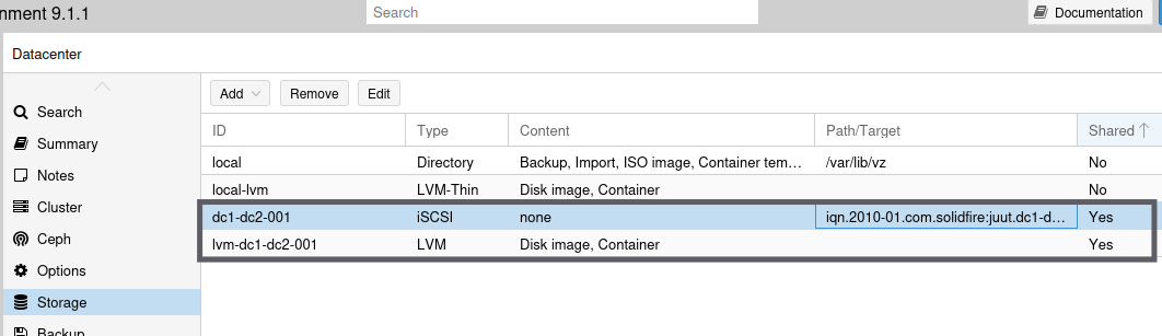 Shared LVM for Proxmox