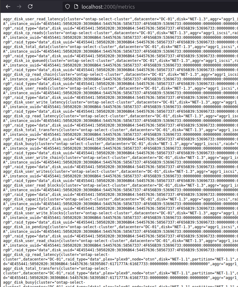 Harvest Prometheus metrics