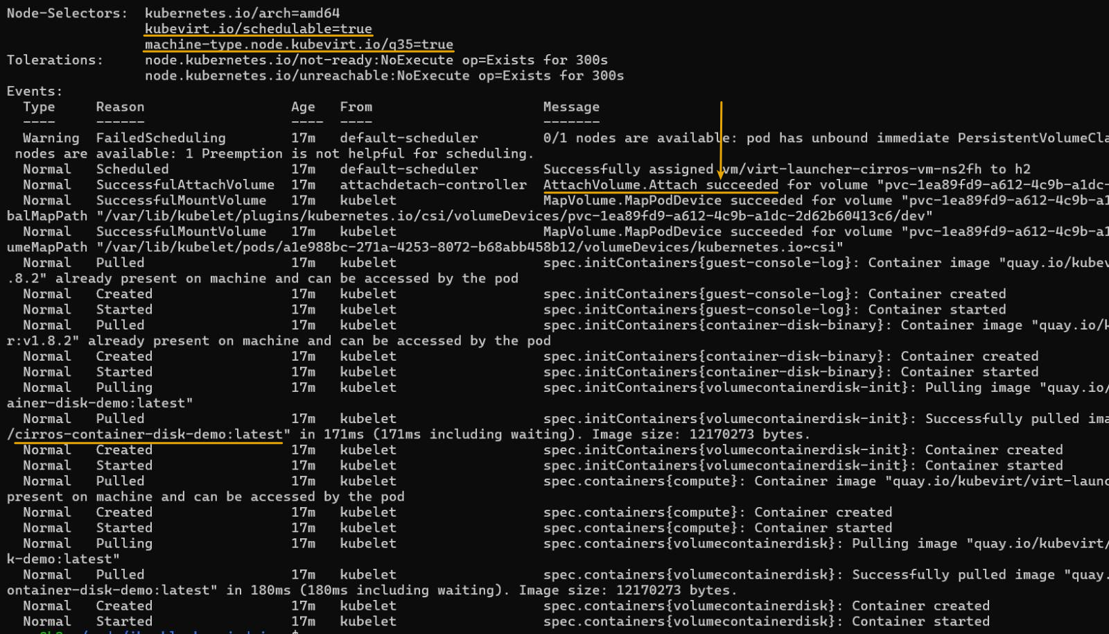 IBM Block CSI with SANtricity patch running KubeVirt VM