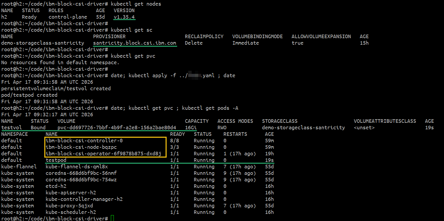 IBM Block CSI with SANtricity Patch 1.13.1