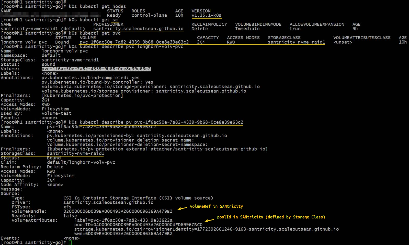 k0s on Rocky Linux with SANtricity CSI