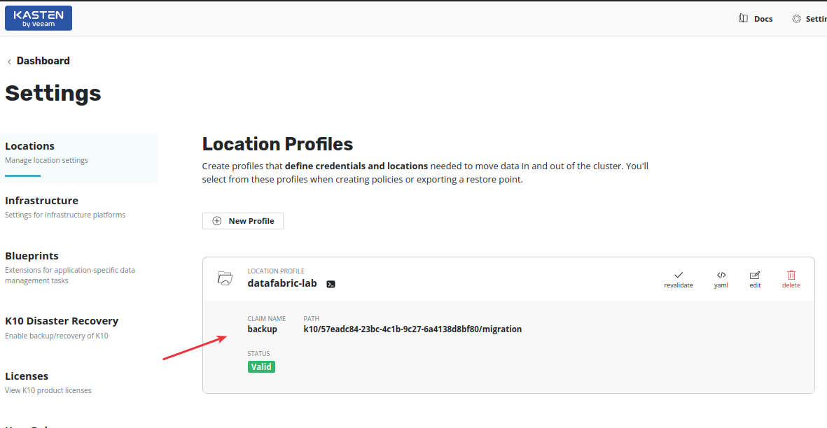 Kasten 5 location profiles