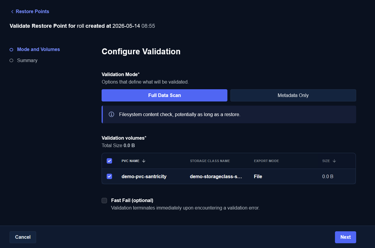 Kasten validation