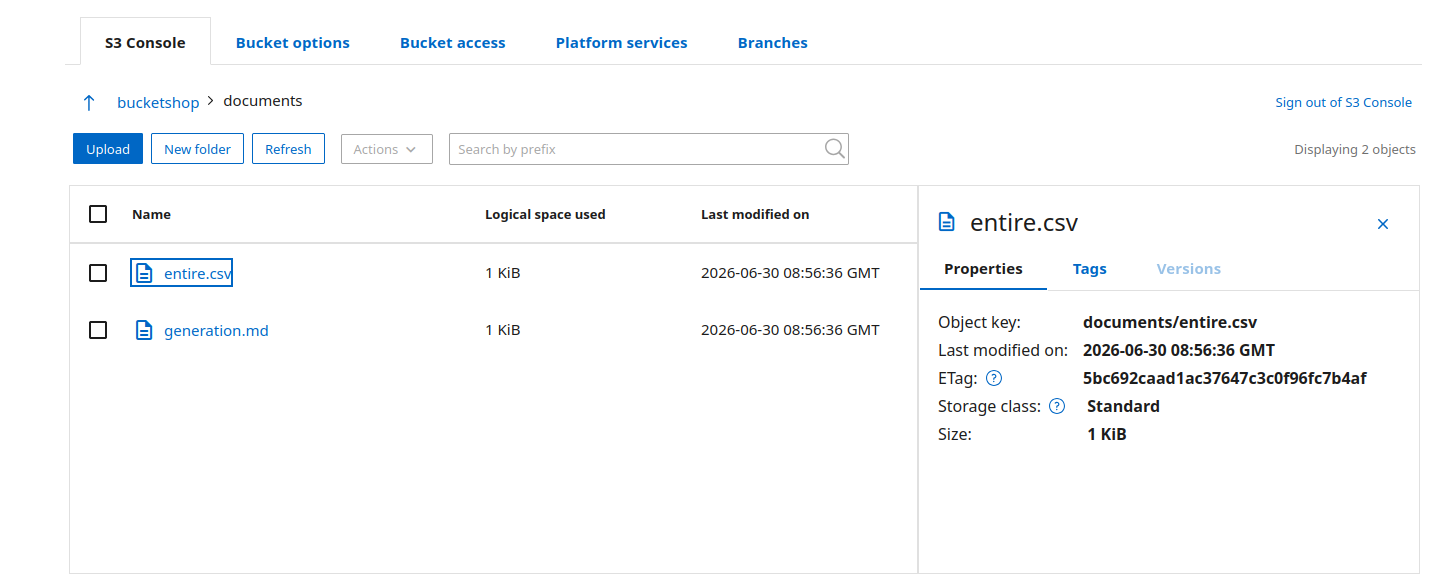 StorageGRID Upload Data