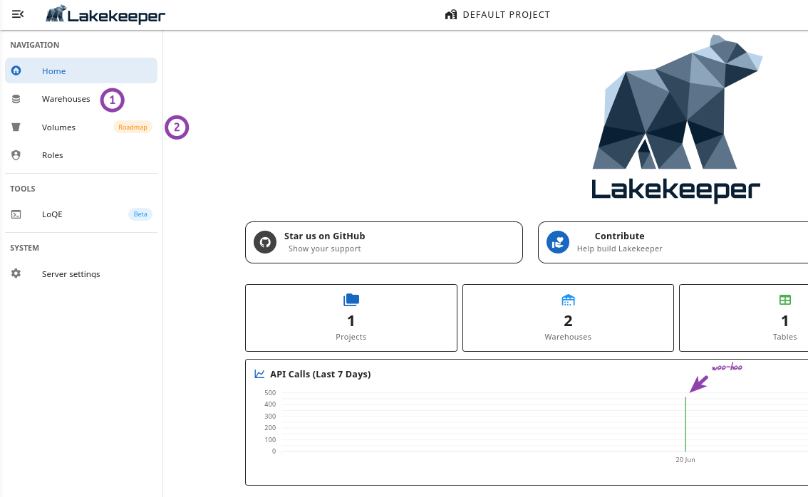 Lakekeeper Web UI