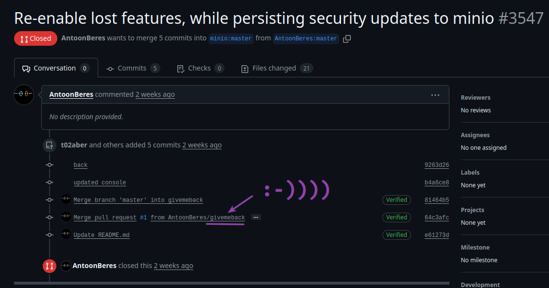 MinIO community in action