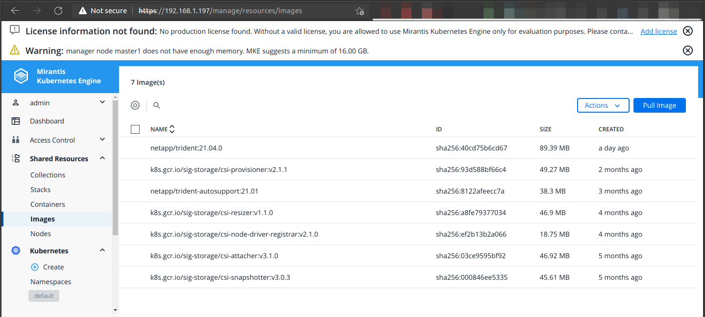 Trident v21.04 on MKE 3.4.0