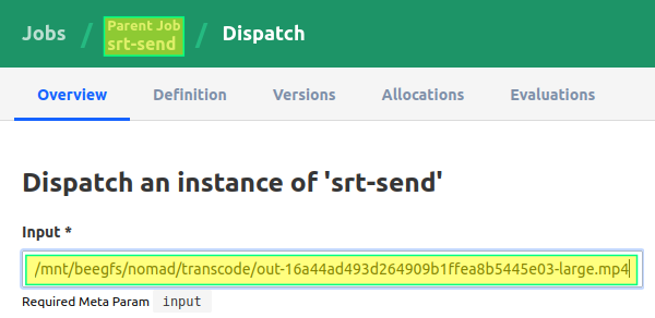 SRT file transfer submission