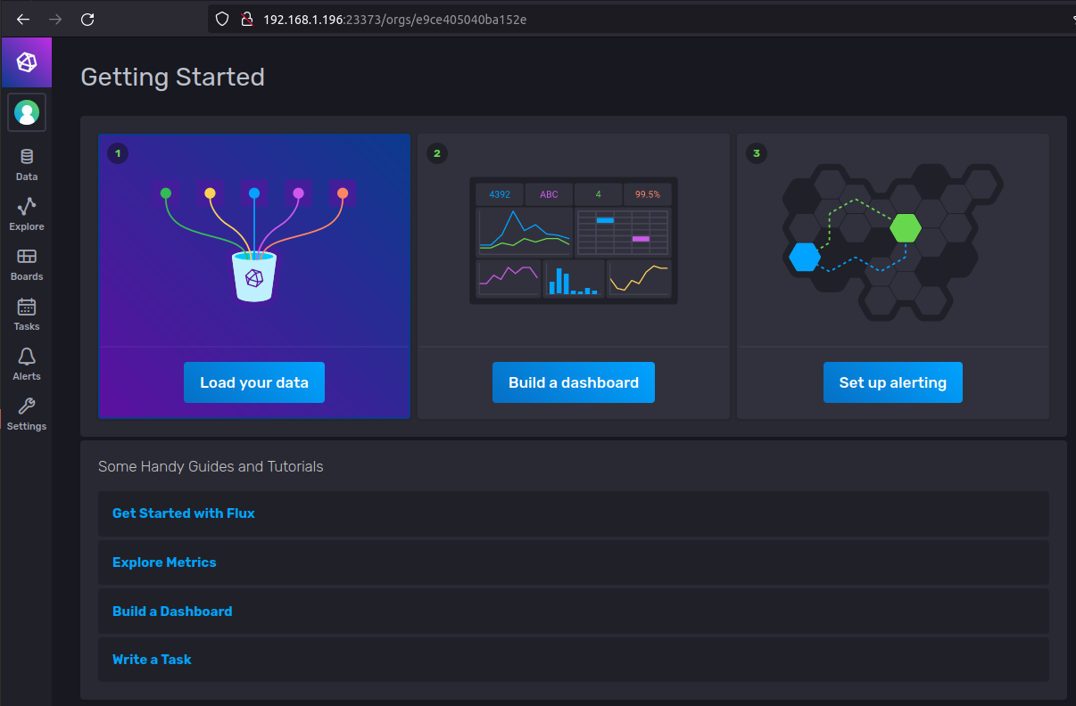 Ready-to-use InfluxDB