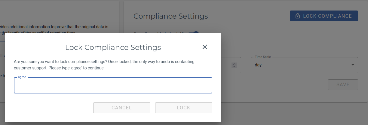 What does Compliance lock do