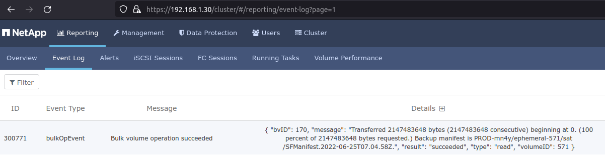 Review backup job results