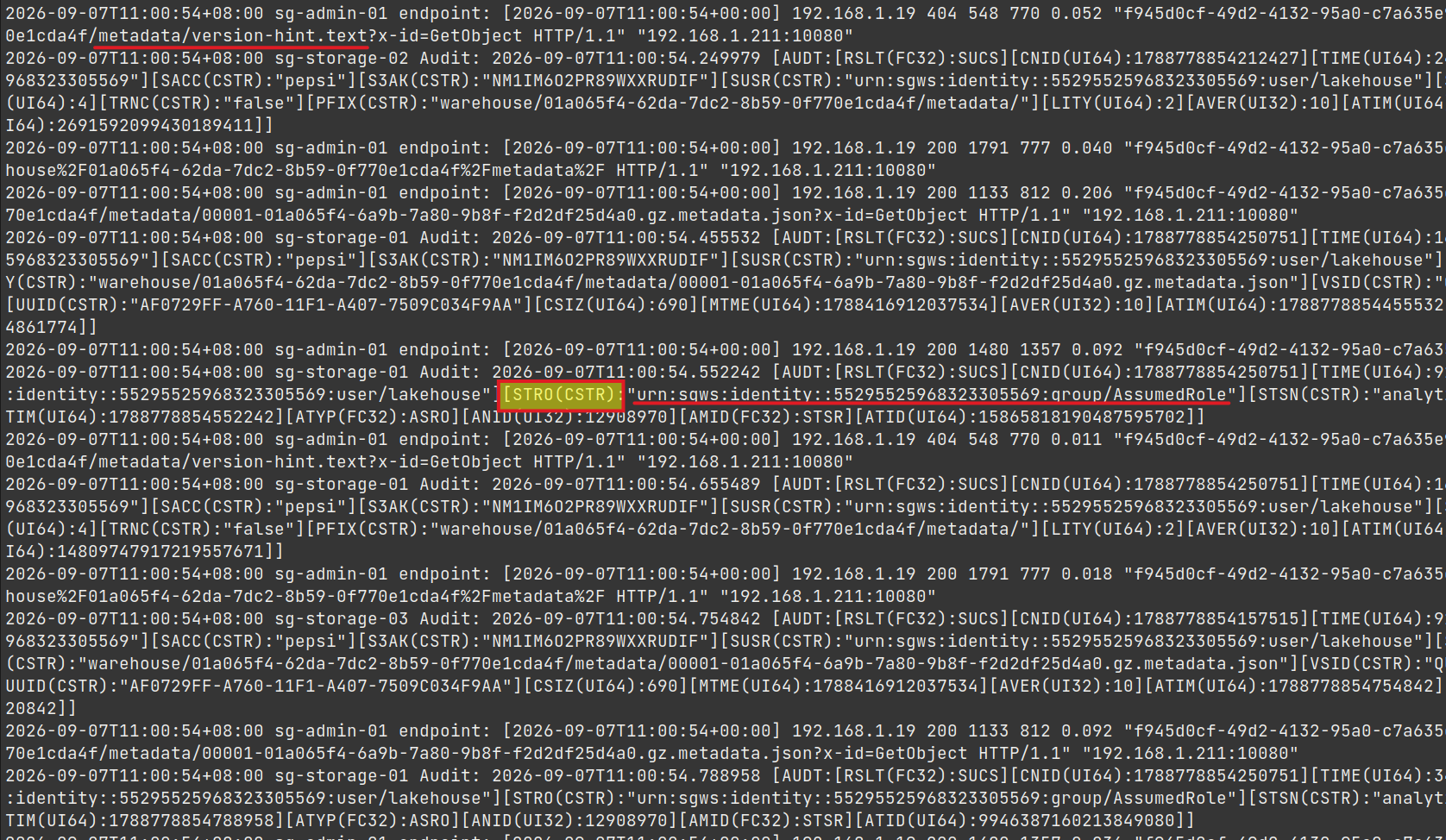 OpenSharing access with STS AssumeRole