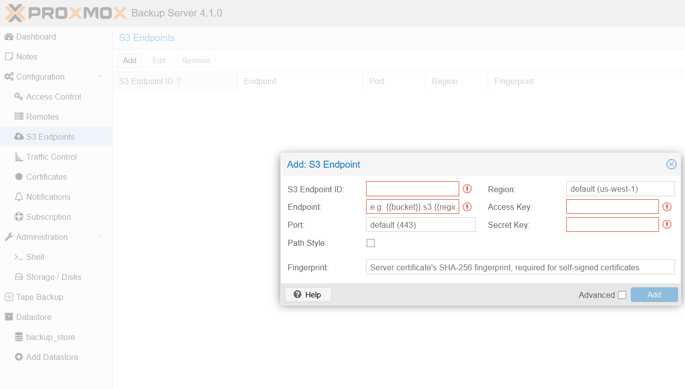 PBS backup store on ZFS
