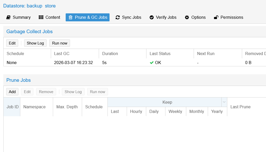 PBS with ZFS - GC on backup store