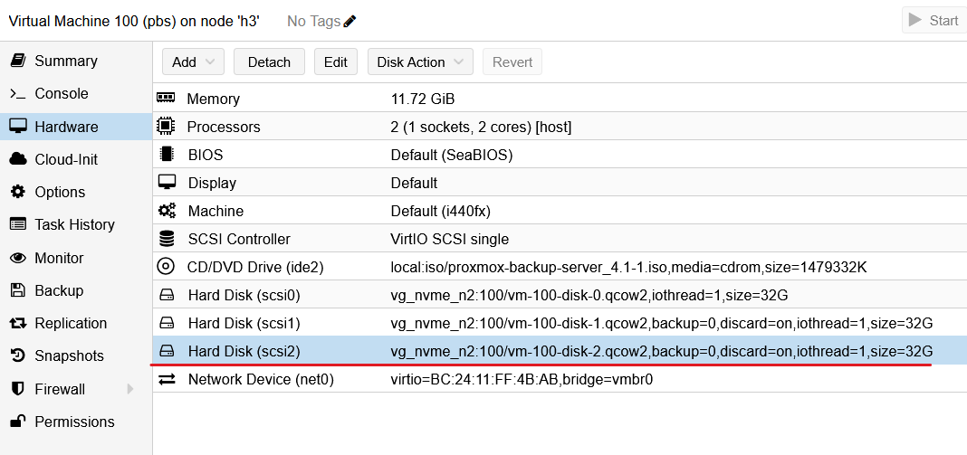 PBS - add disk