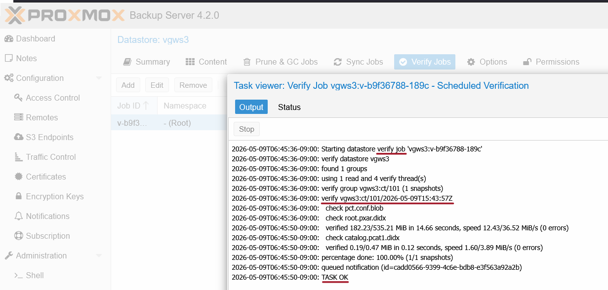 Proxmox Backup Server 4.2, Versity S3 Gateway and NetApp E-Series ...