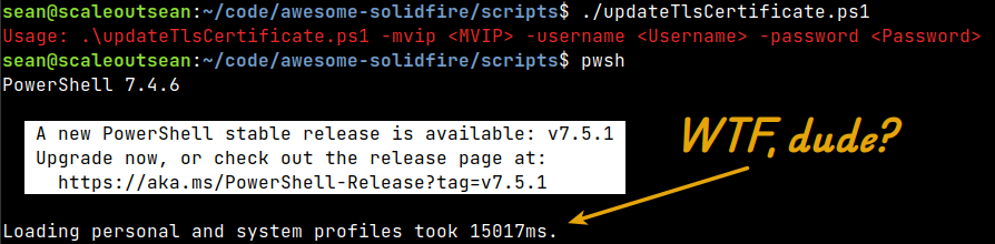 15s to start PowerShell