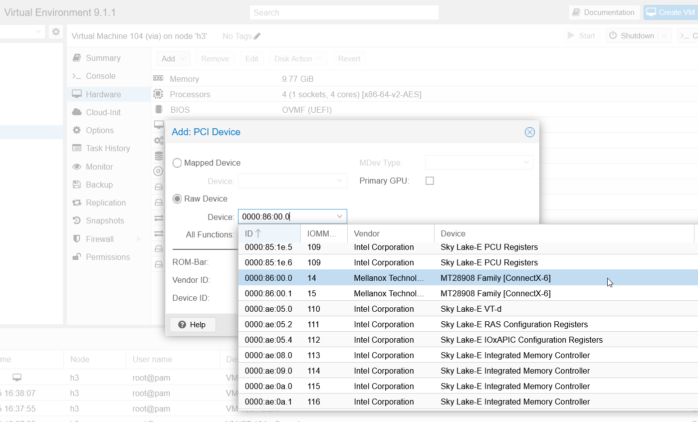 IOMMU for Mellanox ConnectX-6