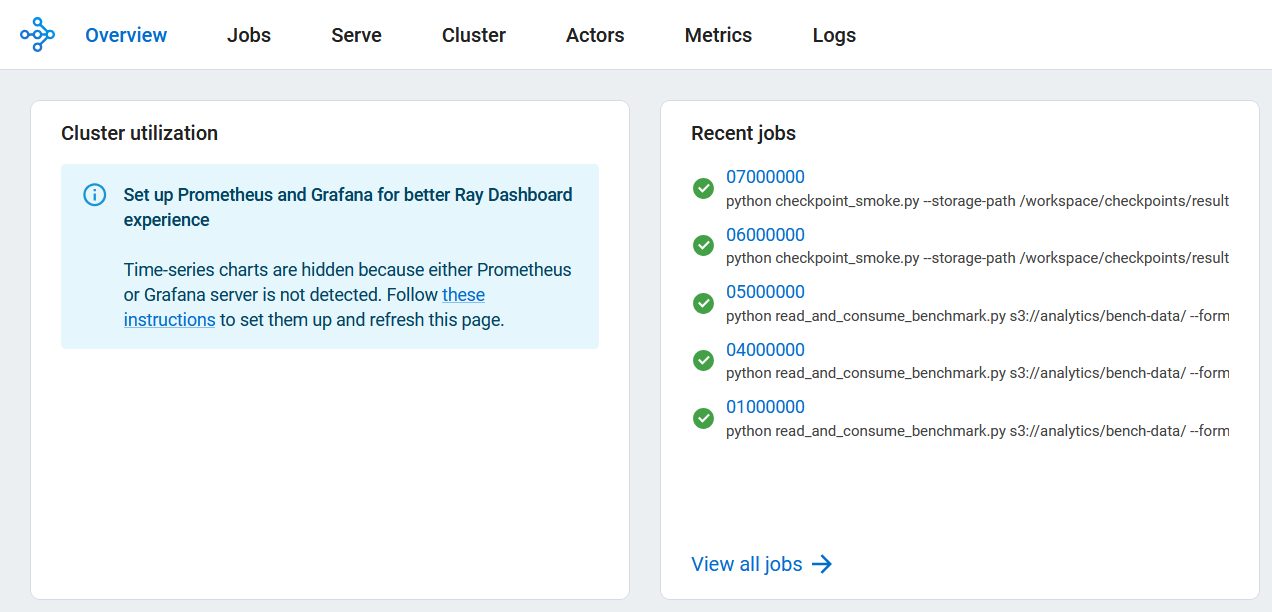 Ray model checkpointing jobs