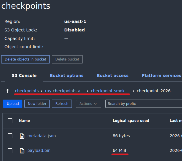 Async and Sync checkpoints