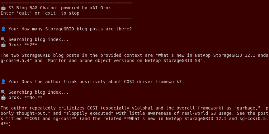 xAI Grok chat