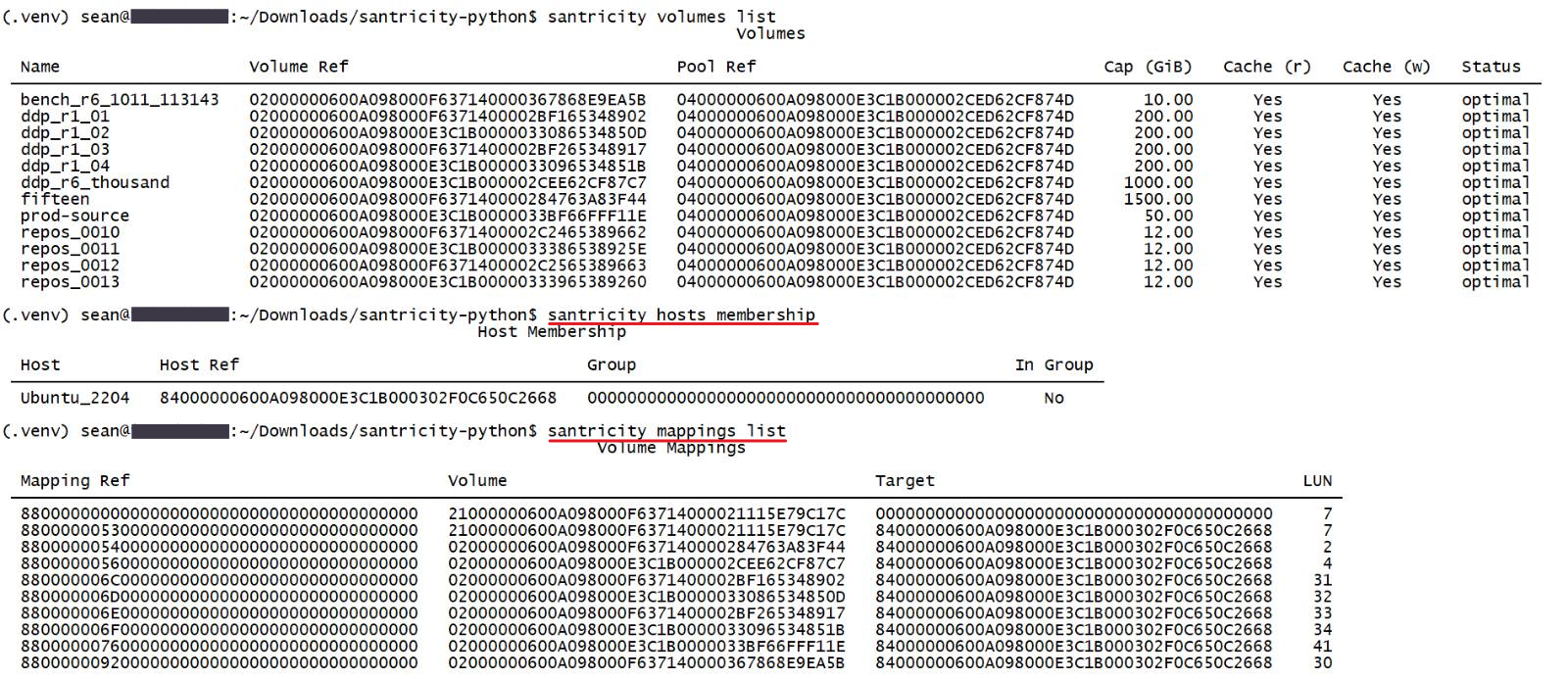 List hosts and mappings