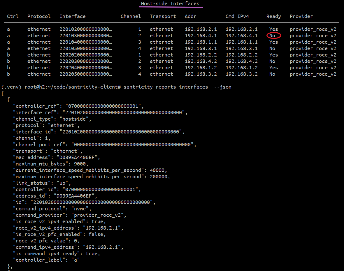 Report Interfaces EF600