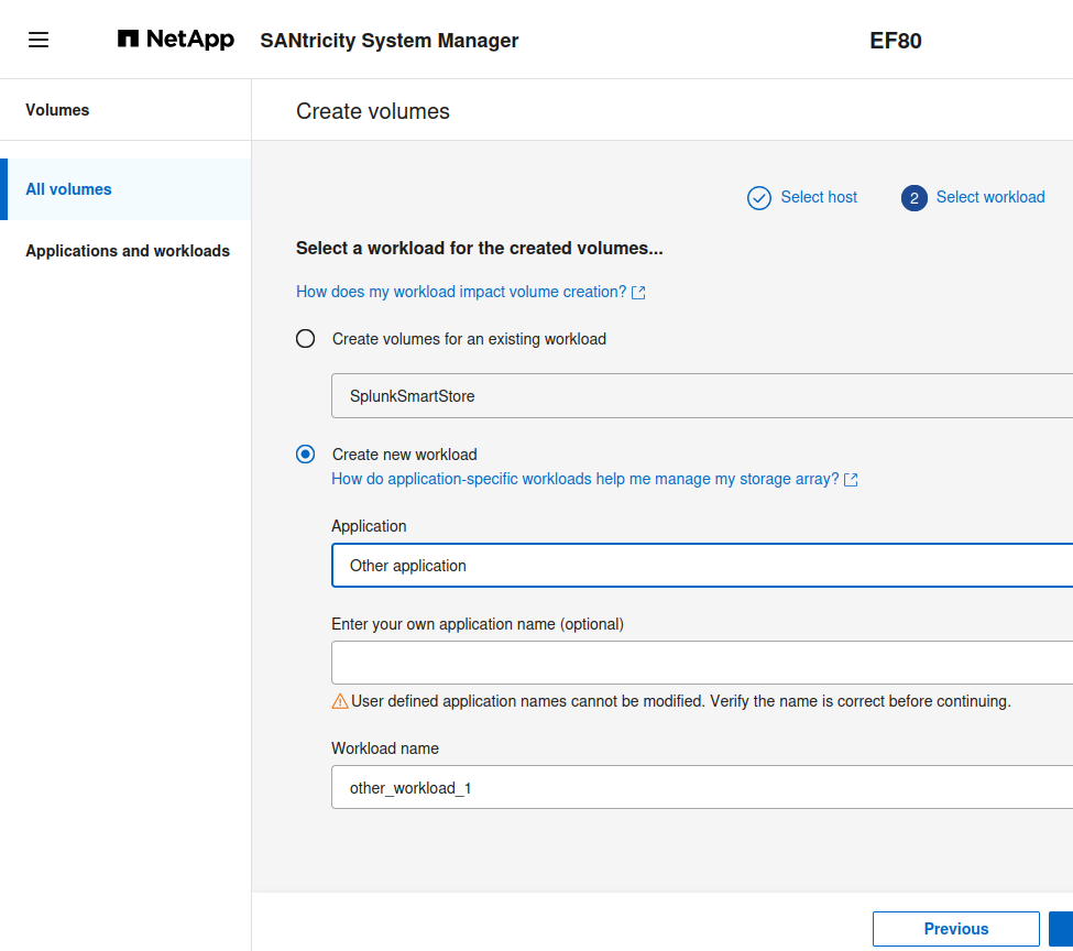 SANtricity custom application instances