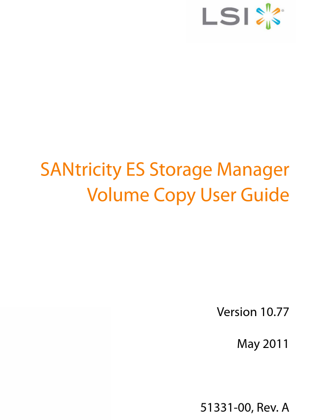 SANtricity Volume Copy User Guide