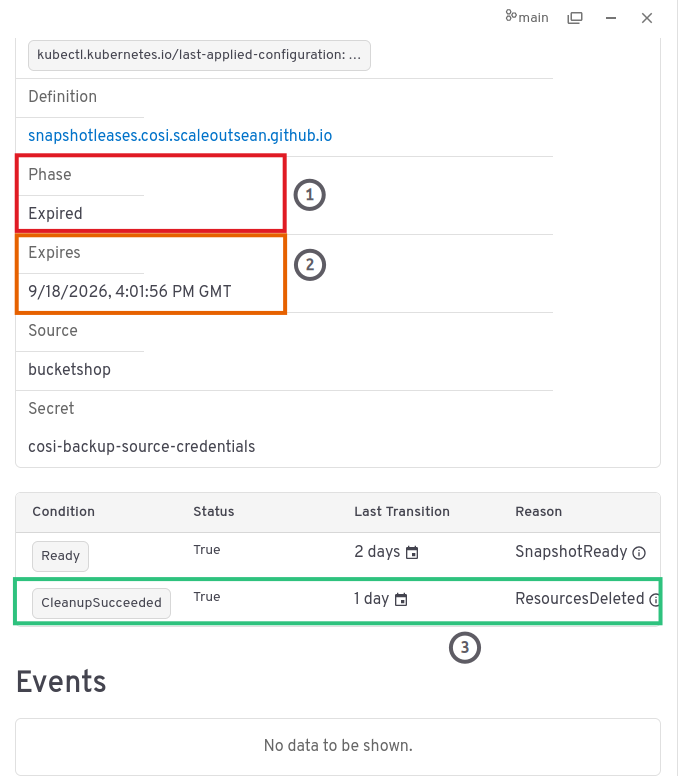 Deleted Snapshot Lease