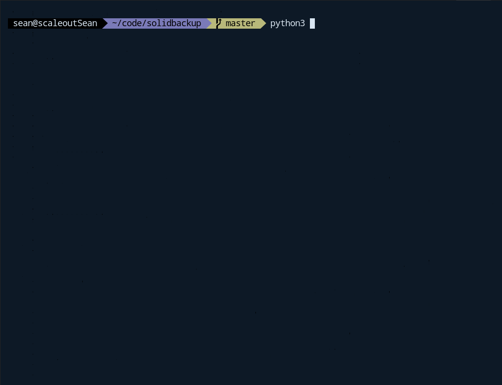 solidbackup CLI Prototype App
