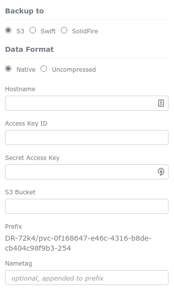 Backup to S3 - backup tag