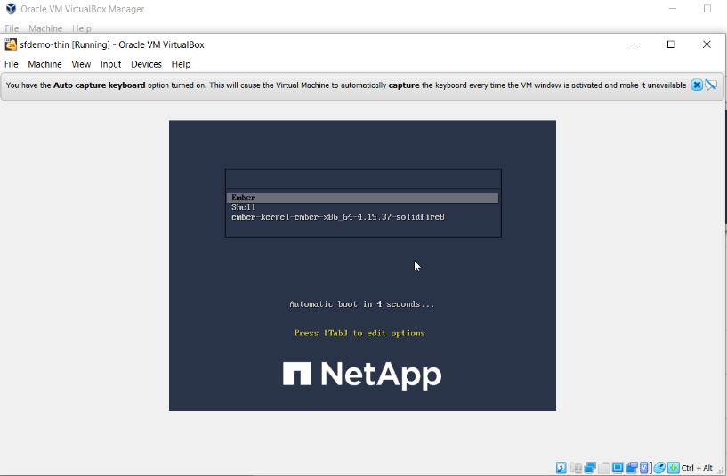 SolidFire Demo VM 12.3 with Oracle VirtualBox 6.1
