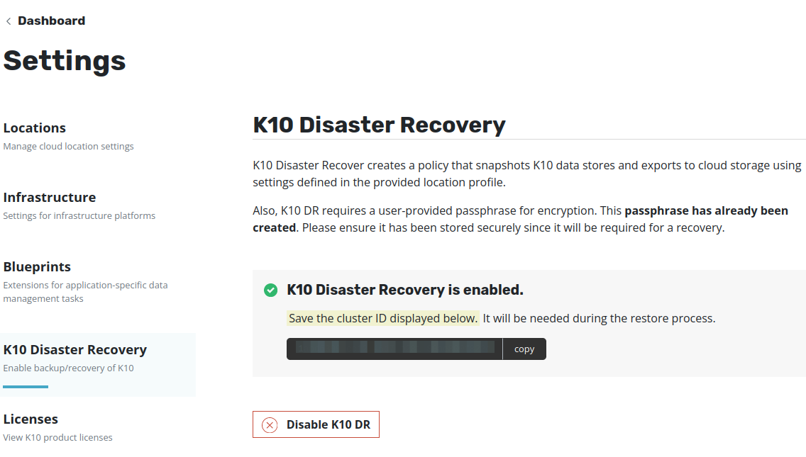 Enable Object Lock-enabled DR for Kubernetes