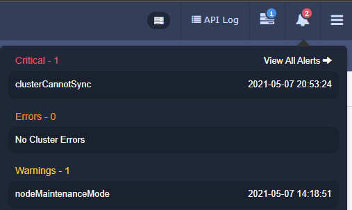 SolidFire Web UI when a node starts exiting Maintanance Mode