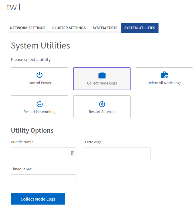 NetApp Hybrid Cloud Control - System Utilities