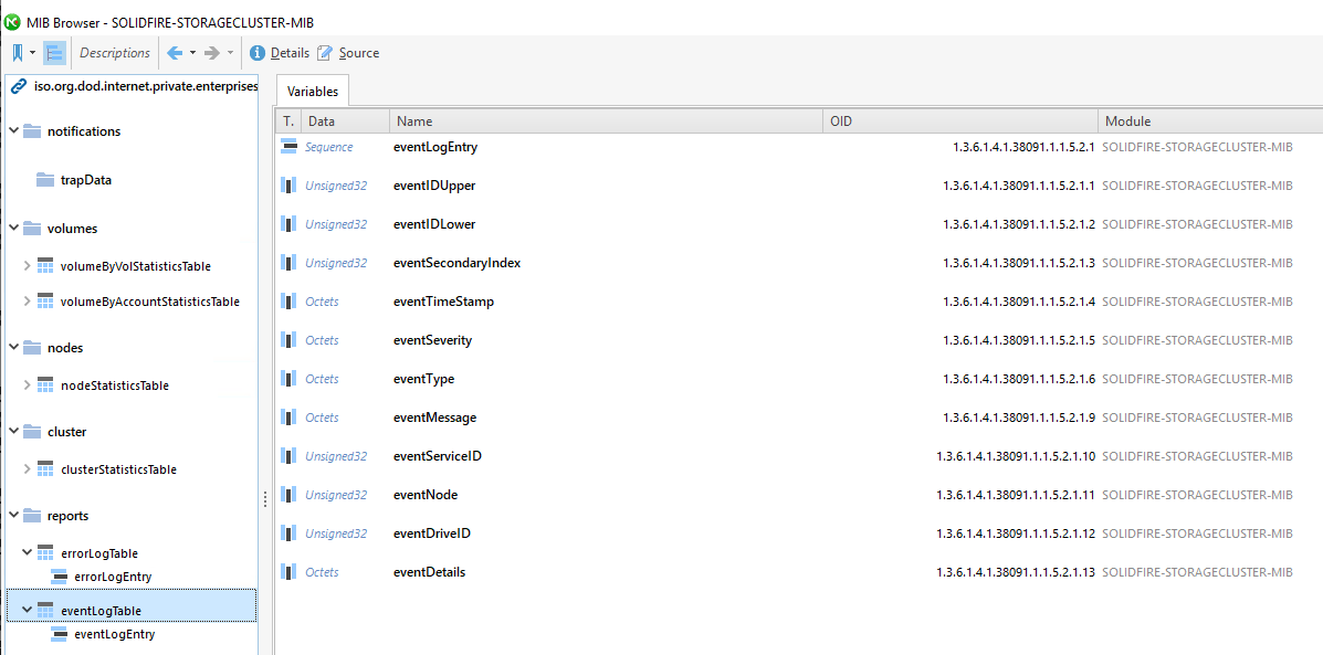 SNMP Events - Event Log