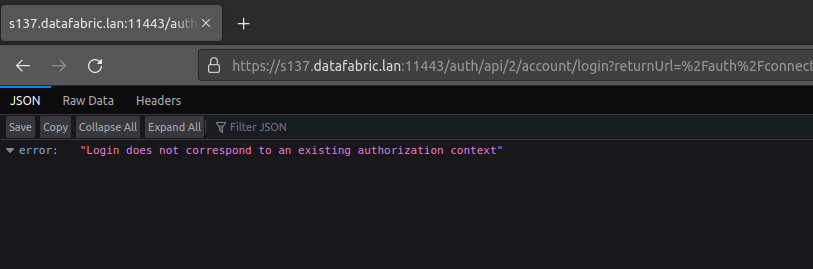Error on redirect